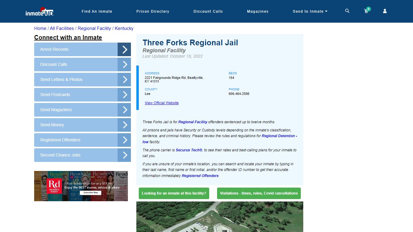 Three Forks Regional Jail & Inmate Search - Beattyville, KY